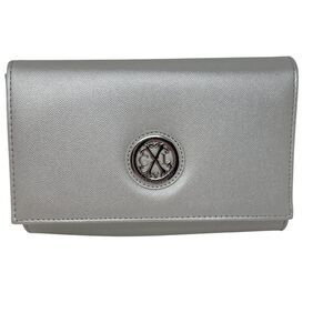 CXL by Christian Lacroix Paris Caviar Clutch Silver Detachable Chain NWT ($78)
